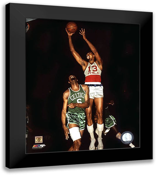 Wilt Chamberlain - 1967 Action 12x14 Black Modern Wood Framed Art Print Poster