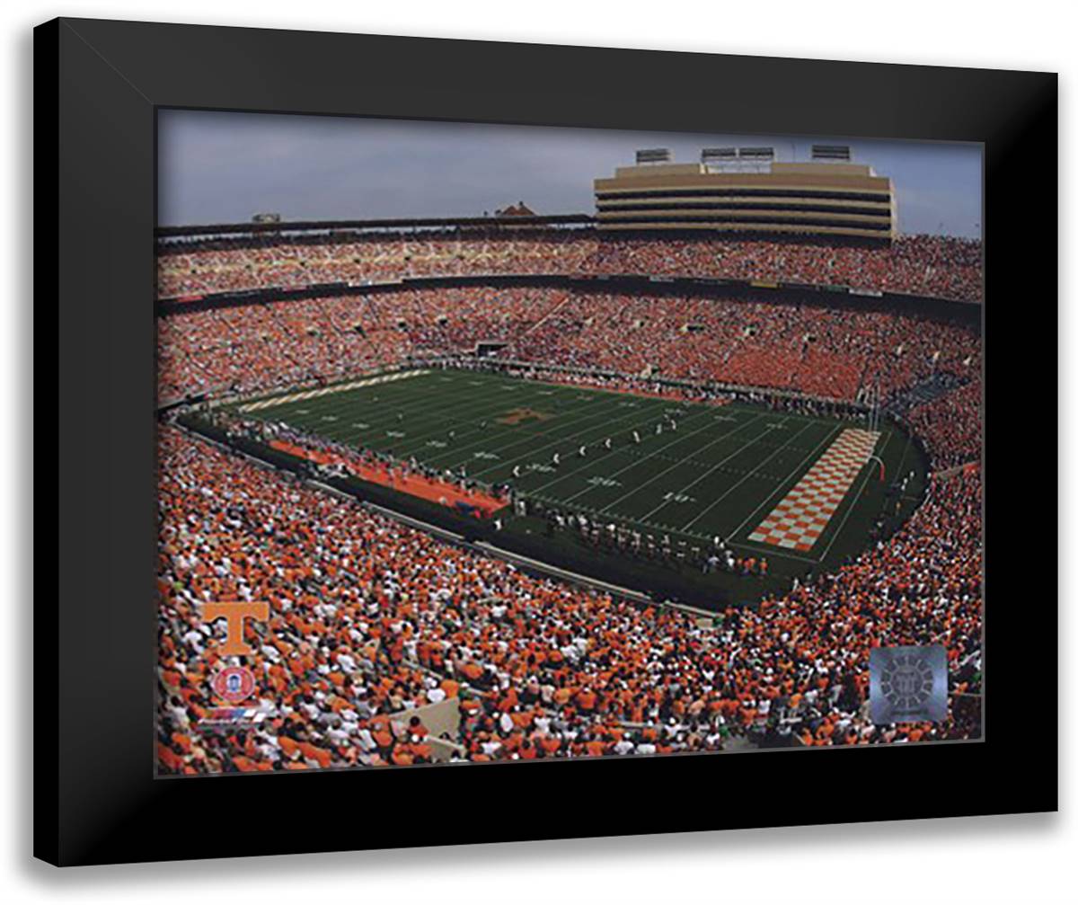 Neyland Stadium University of Tennessee; 2005 14x12 Black Modern Wood Framed Art Print Poster