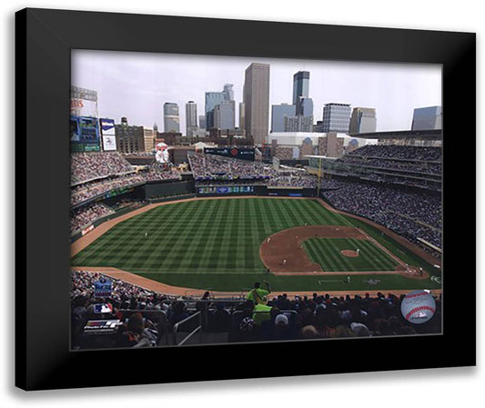 Target Field 2010 Interior 14x12 Black Modern Wood Framed Art Print Poster