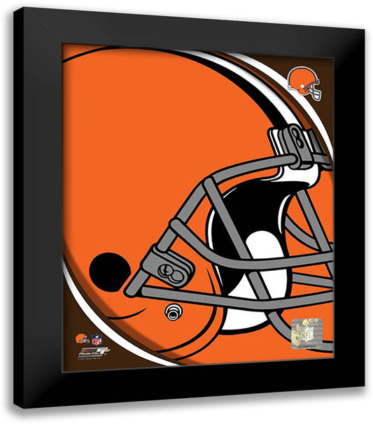 Cleveland Browns 2011 Logo 12x14 Black Modern Wood Framed Art Print Poster