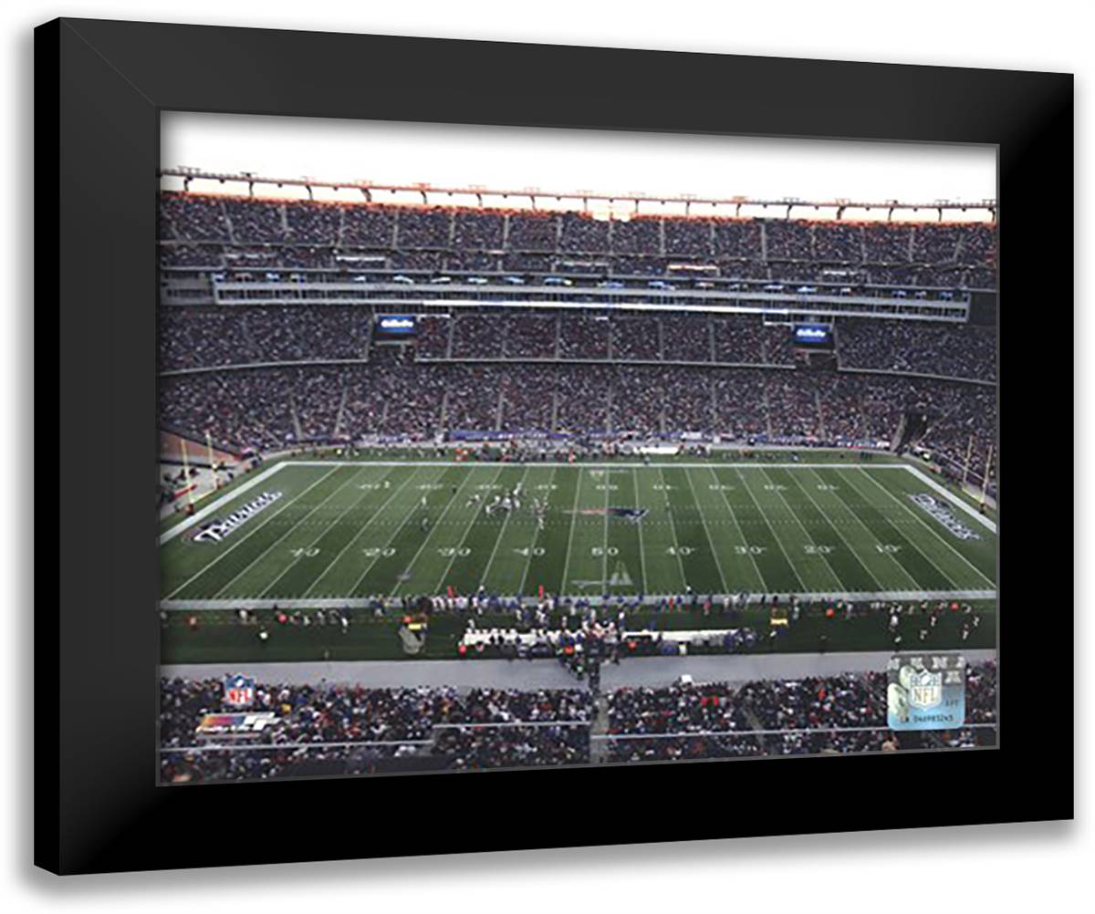 Gillette Stadium 2011 14x12 Black Modern Wood Framed Art Print Poster