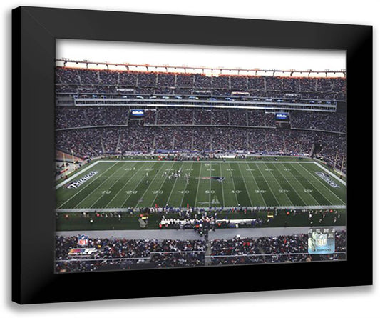 Gillette Stadium 2011 14x12 Black Modern Wood Framed Art Print Poster