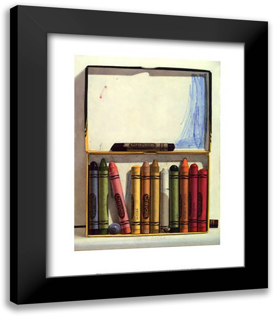 Crayon Box II 15x18 Black Modern Wood Framed Art Print Poster by Brega, David