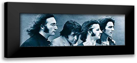 The Beatles 40x16 Black Modern Wood Framed Art Print Poster