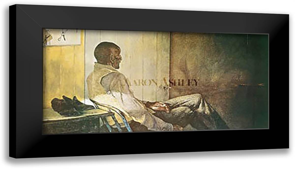 That Old Gentleman 21x19 Black Modern Wood Framed Art Print Poster by Wyeth, Andrew
