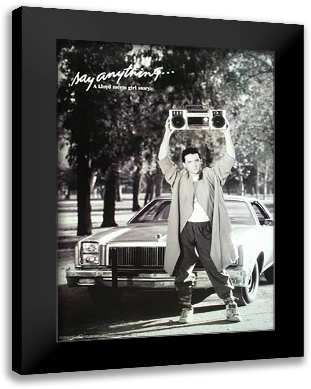 SAY ANYTHING 28x40 Black Modern Wood Framed Art Print Poster