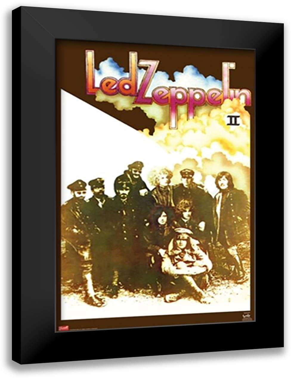 Led Zeppelin - II 28x40 Black Modern Wood Framed Art Print Poster