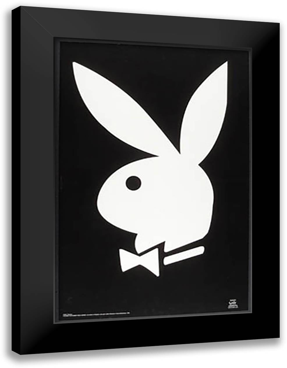 Playboy- logo 26x38 Black Modern Wood Framed Art Print Poster