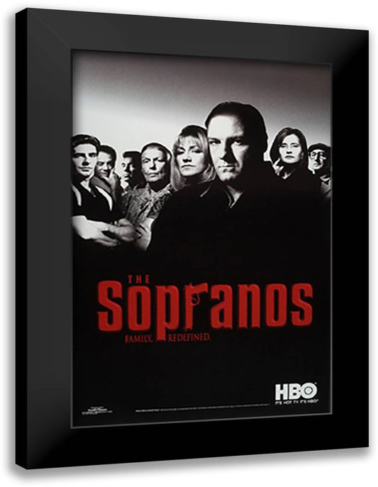 Sopranos 26x39 Black Modern Wood Framed Art Print Poster