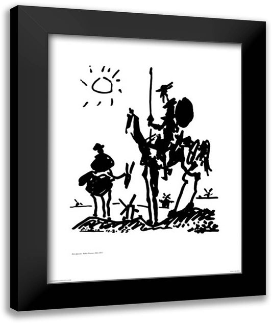 Don Quixote 16x20 Black Modern Wood Framed Art Print Poster by Picasso, Pablo