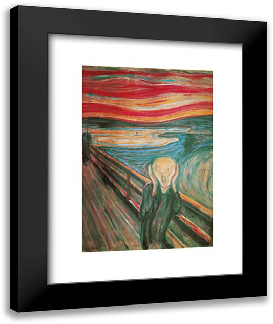 The Scream, c.1893 16x20 Black Modern Wood Framed Art Print Poster by Munch, Edvard