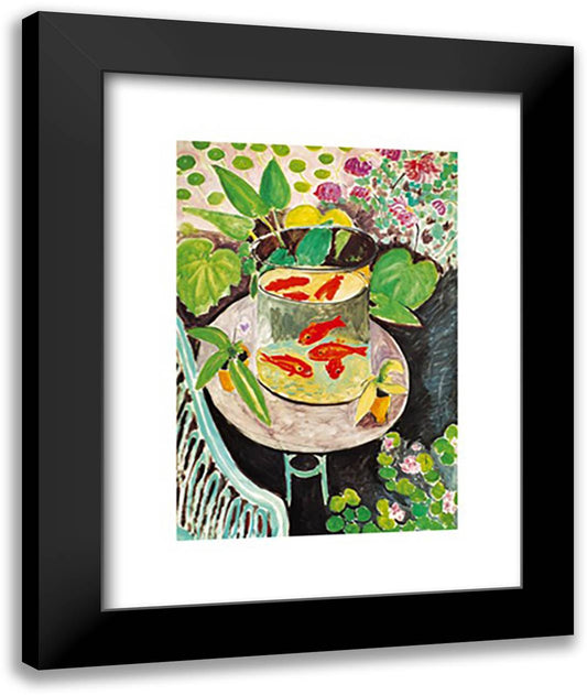 Goldfish Bowl 16x20 Black Modern Wood Framed Art Print Poster by Matisse, Henri