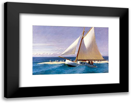 Martha Mckeen Of Wellfleet 20x16 Black Modern Wood Framed Art Print Poster by Hopper, Edward