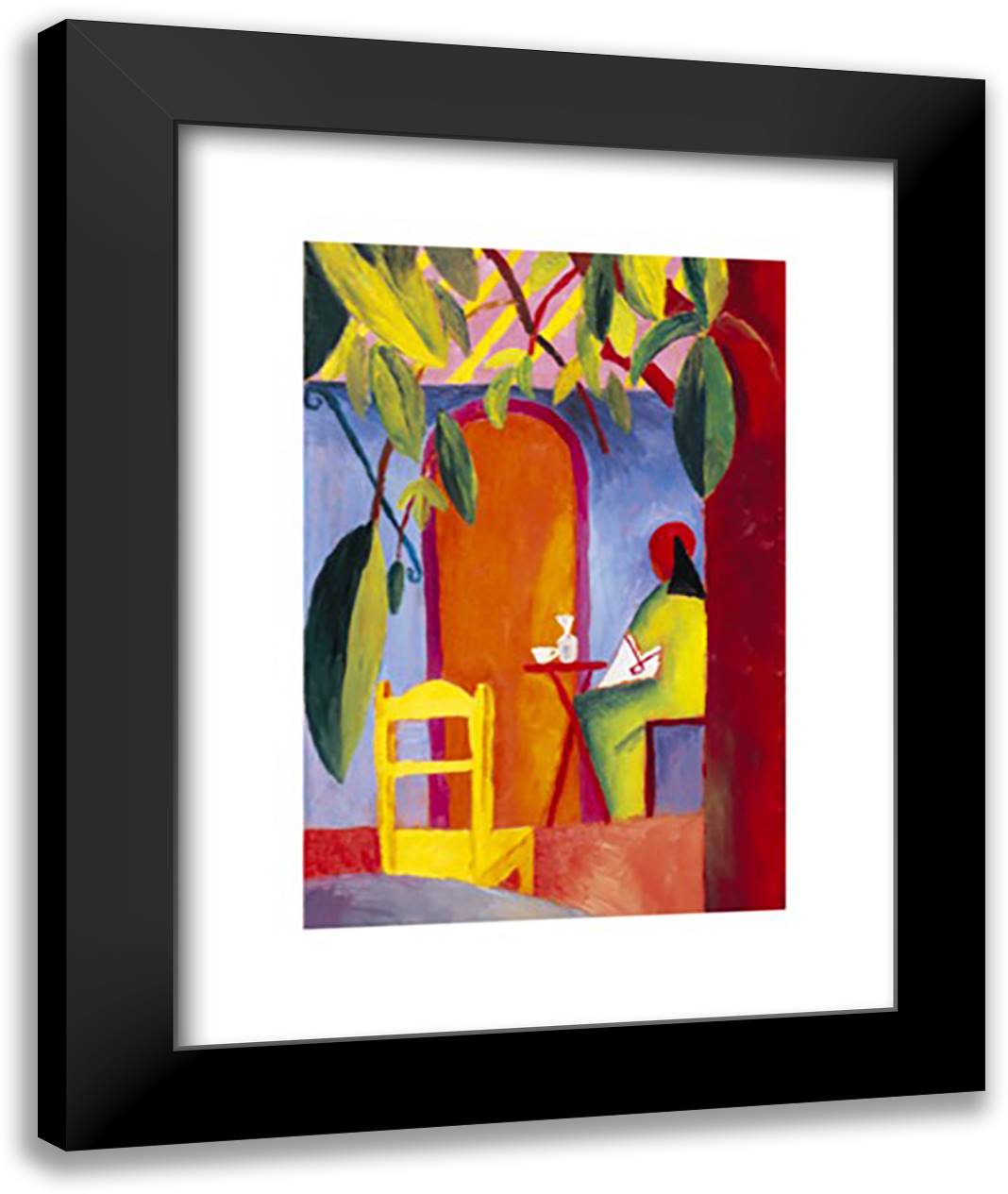 Turkish Cafe 16x20 Black Modern Wood Framed Art Print Poster by Macke, August