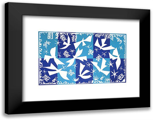 Oceanie Le Ciel 20x16 Black Modern Wood Framed Art Print Poster by Matisse, Henri