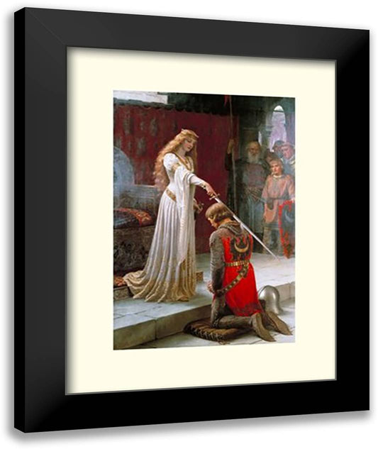 The Accolade 16x20 Black Modern Wood Framed Art Print Poster by Leighton, Edmund Blair