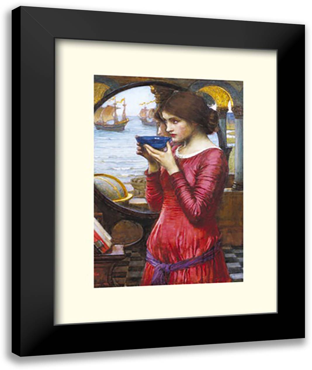 Destiny 16x20 Black Modern Wood Framed Art Print Poster by Waterhouse, John William