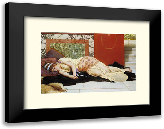 Endymion 20x16 Black Modern Wood Framed Art Print Poster by Godward, John William