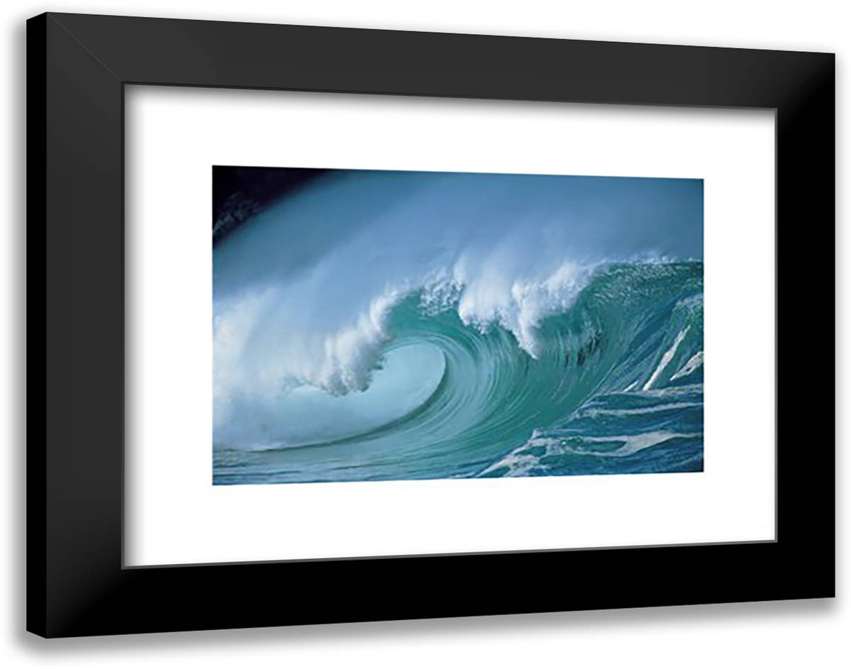 Waves 20x16 Black Modern Wood Framed Art Print Poster by Childs, Jason