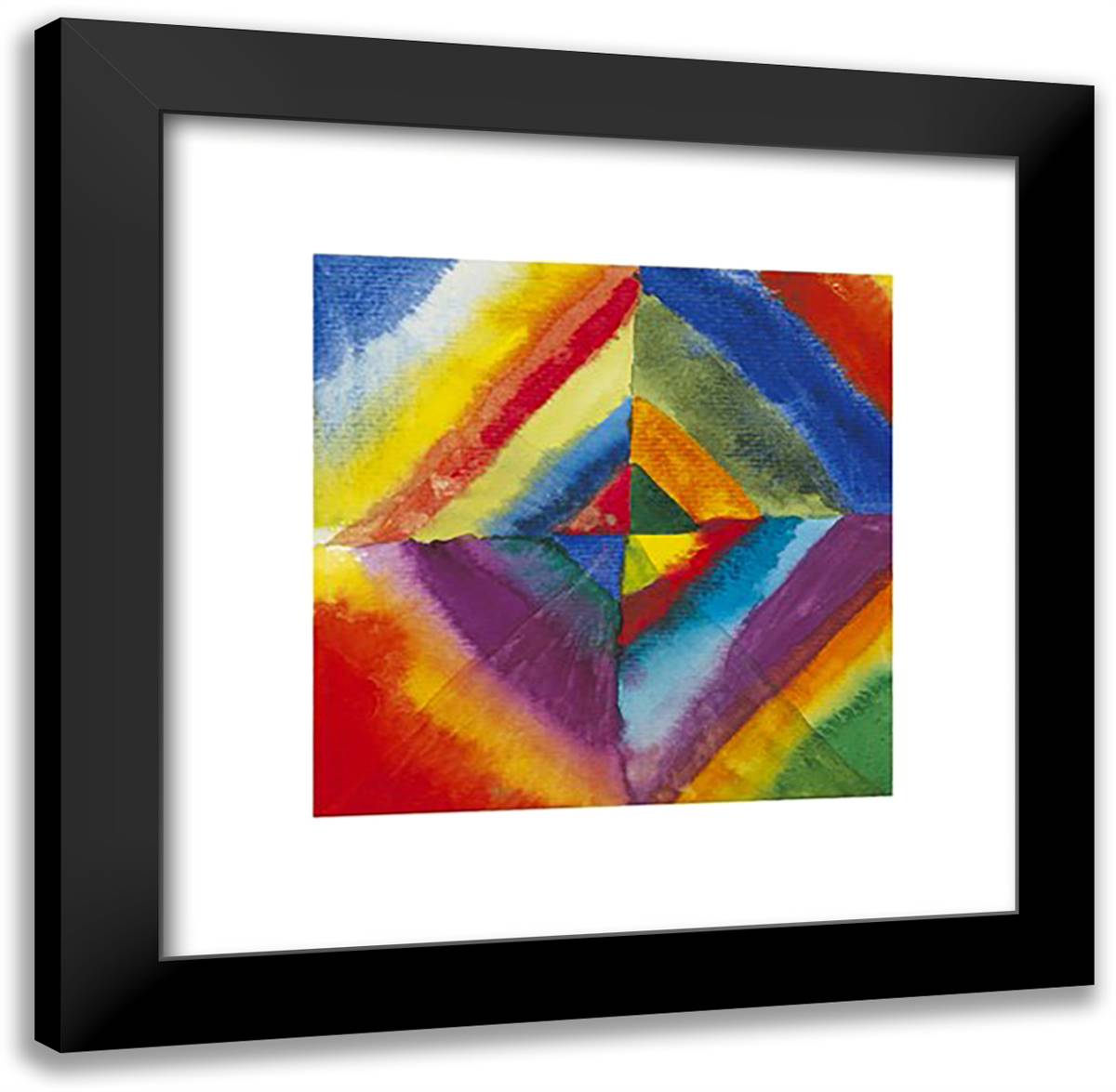 Colour Studies 20x20 Black Modern Wood Framed Art Print Poster by Kandinsky, Wassily