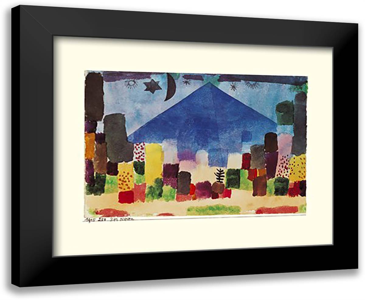 The Niesen 24x20 Black Modern Wood Framed Art Print Poster by Klee, Paul