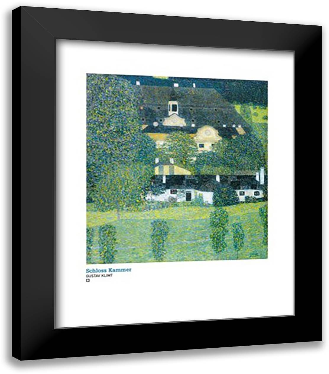 Schloss Kammer 20x24 Black Modern Wood Framed Art Print Poster by Klimt, Gustav