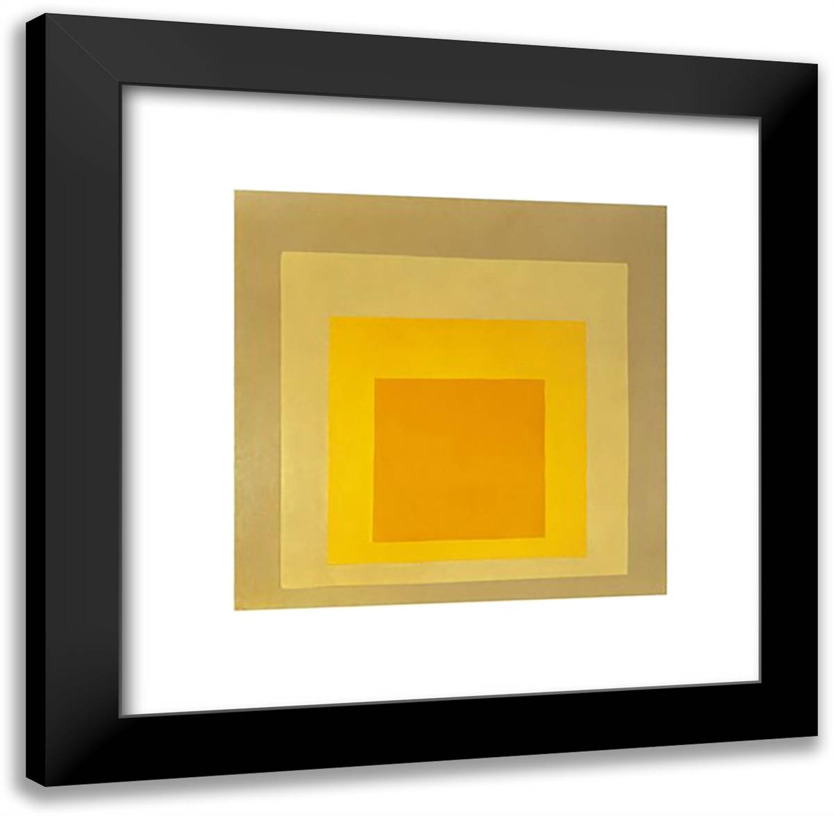 Study For Homage To The Square 24x20 Black Modern Wood Framed Art Print Poster by Albers, Josef