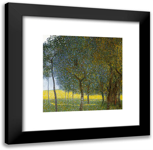 Fruit Trees By Attersee 20x20 Black Modern Wood Framed Art Print Poster by Klimt, Gustav