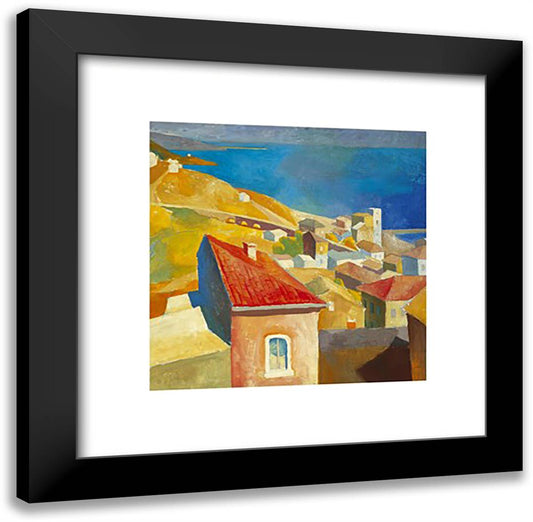 Bay Of Cetare, Italy 20x20 Black Modern Wood Framed Art Print Poster by Patko, Carolyn