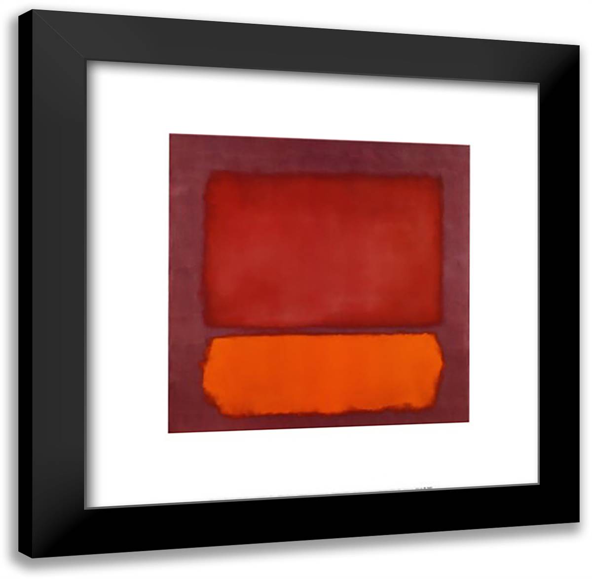 Untitled, 1962 20x20 Black Modern Wood Framed Art Print Poster by Rothko, Mark