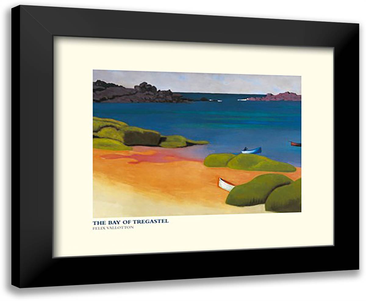 The Bay Of Tregastel 24x20 Black Modern Wood Framed Art Print Poster by Vallotton, Felix