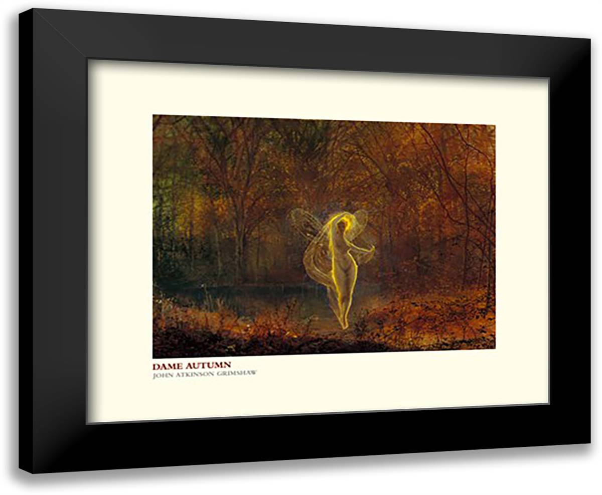 Autumn 24x20 Black Modern Wood Framed Art Print Poster by Grimshaw, John Atkin