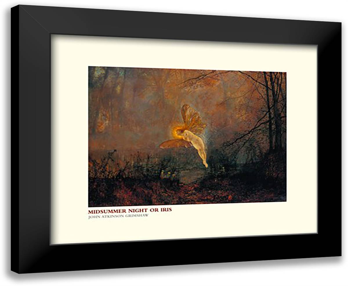 Midsummer Night 24x20 Black Modern Wood Framed Art Print Poster by Grimshaw, John Atkin