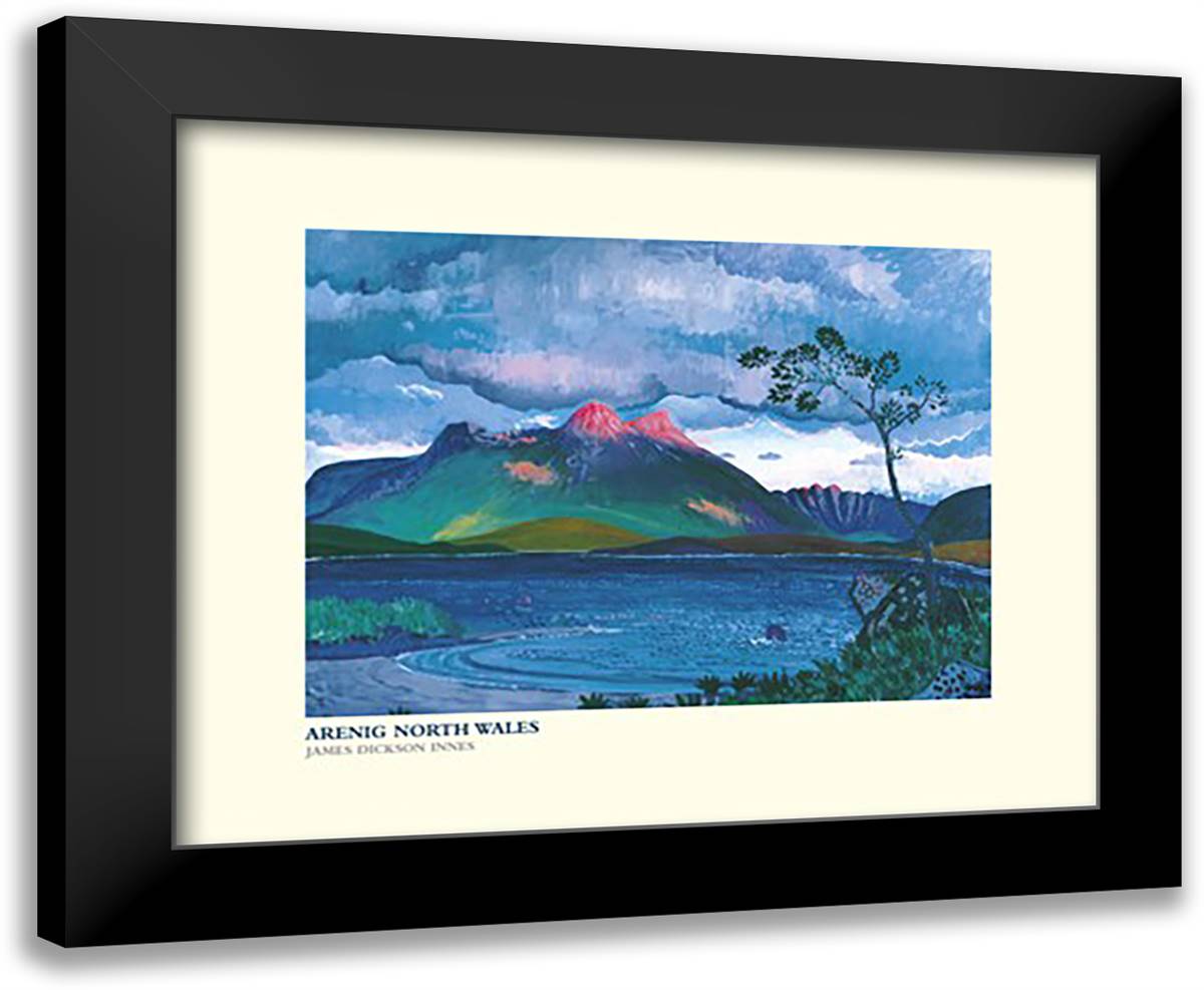 Arenig - North Wales 24x20 Black Modern Wood Framed Art Print Poster by Inness, James Dick