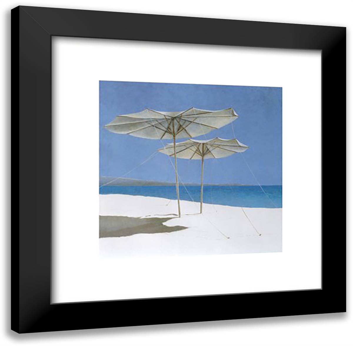 Umbrellas 20x24 Black Modern Wood Framed Art Print Poster by Seligman, Lincoln