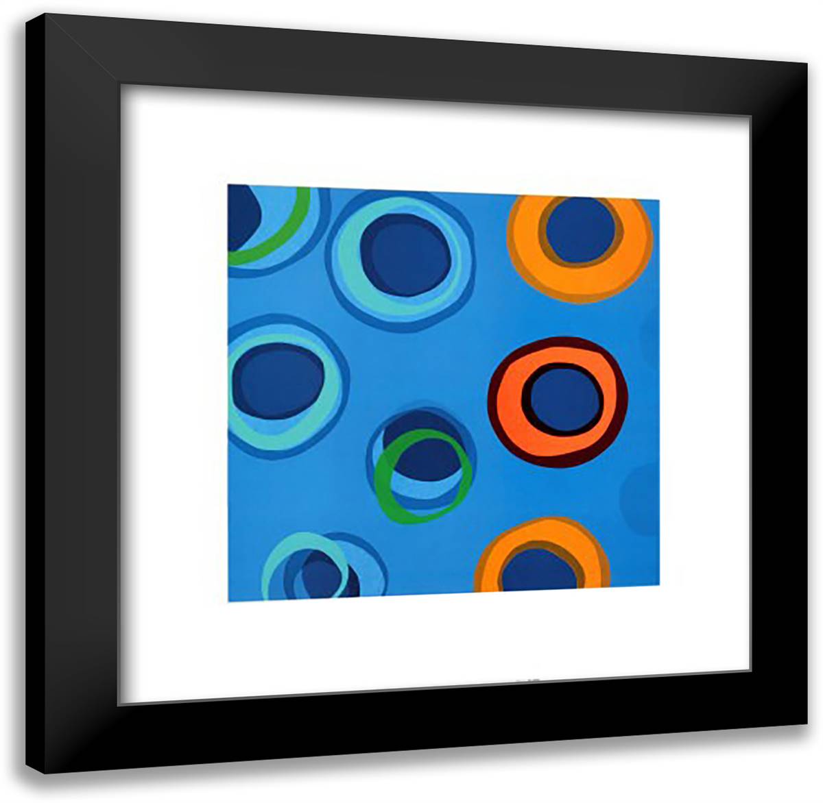 Galilean Moons 20x20 Black Modern Wood Framed Art Print Poster by Crew, Lee