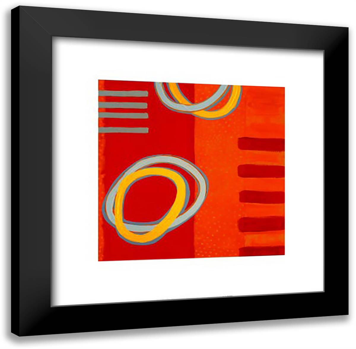 Russian Rings 20x24 Black Modern Wood Framed Art Print Poster by Crew, Lee
