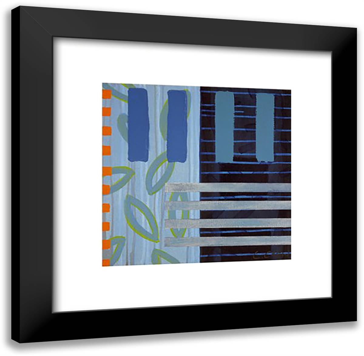 Urban Oasis 20x20 Black Modern Wood Framed Art Print Poster by Crew, Lee