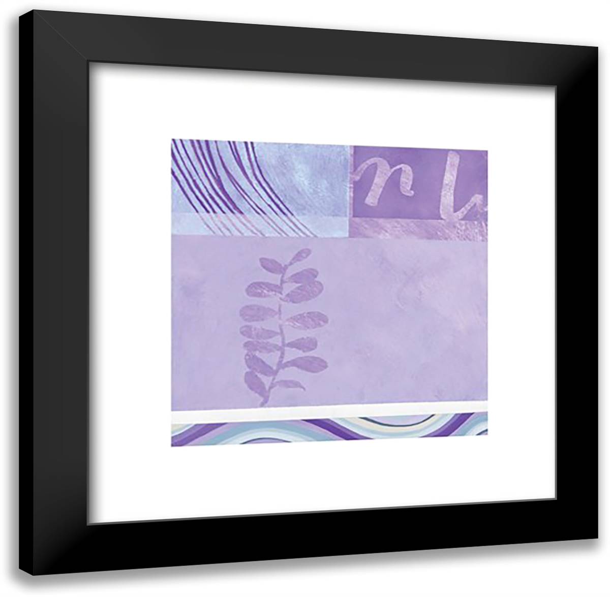 Naturals; Nuala 20x20 Black Modern Wood Framed Art Print Poster by Darbyshire, Emma