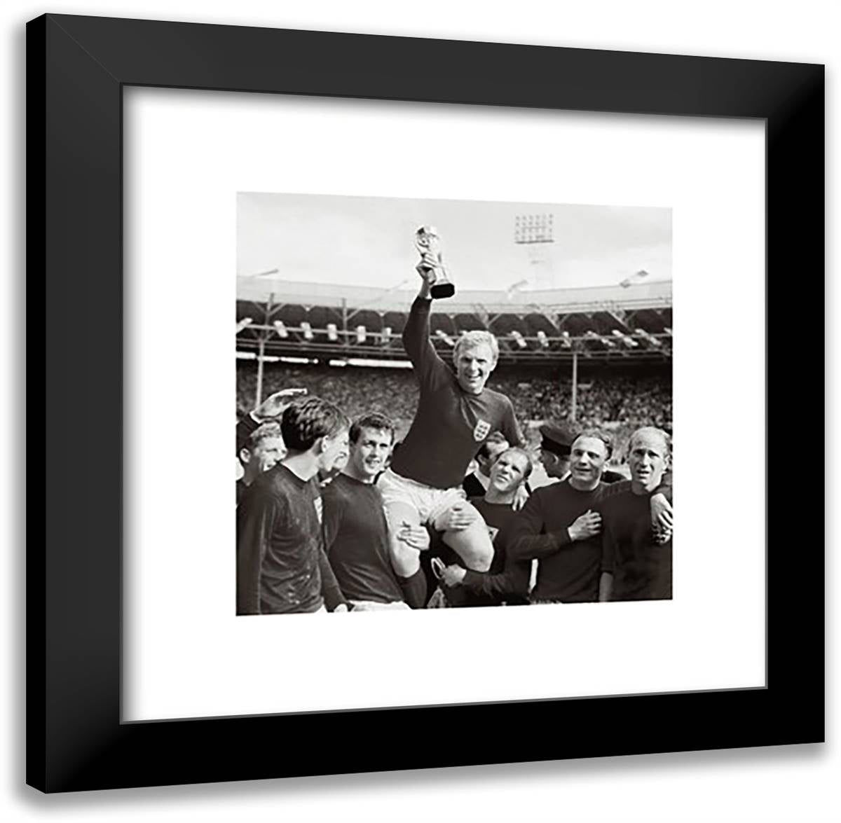 Bobby Moore - World Cup 1966 24x20 Black Modern Wood Framed Art Print Poster