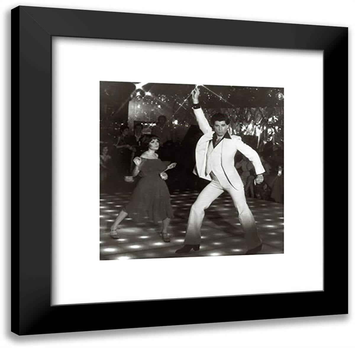 John Travolta-Saturday Night F 24x20 Black Modern Wood Framed Art Print Poster