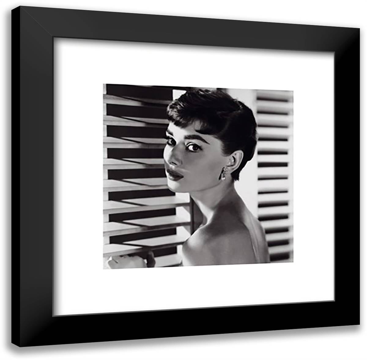 Audrey Hepburn - Dream 20x20 Black Modern Wood Framed Art Print Poster