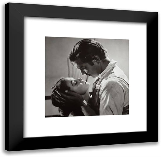 Gone With The Wind- Gable/Leig 20x24 Black Modern Wood Framed Art Print Poster