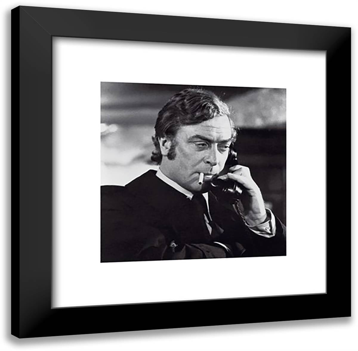 Michael Caine In 'Get Carter' 24x20 Black Modern Wood Framed Art Print Poster