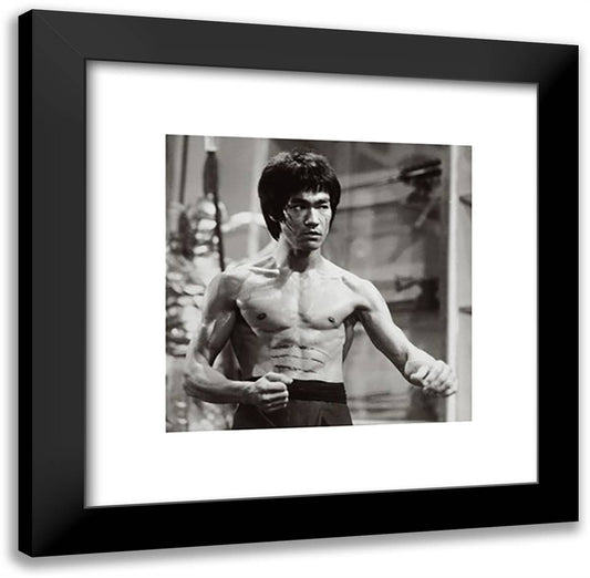 Bruce Lee In 'Enter The Dragon 20x20 Black Modern Wood Framed Art Print Poster