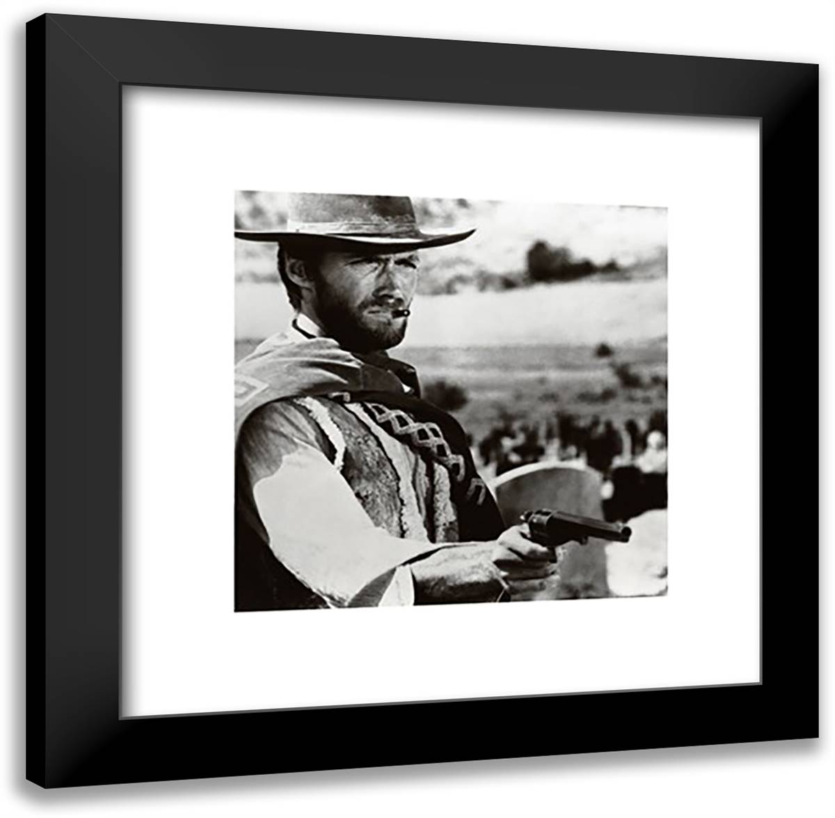 Clint Eastwood In 'The Good 20x20 Black Modern Wood Framed Art Print Poster