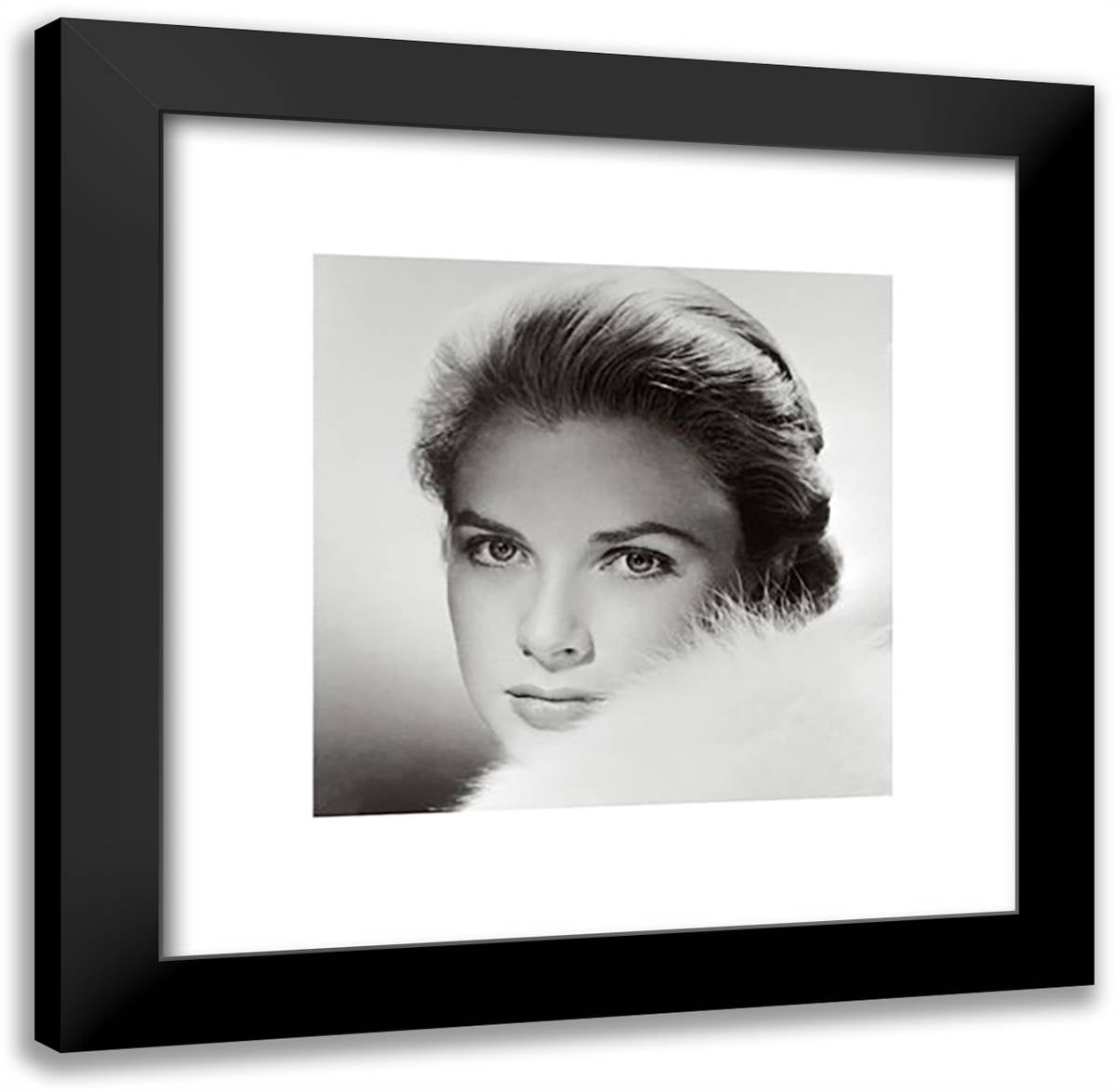 Grace Kelly- Princess Grace 24x20 Black Modern Wood Framed Art Print Poster