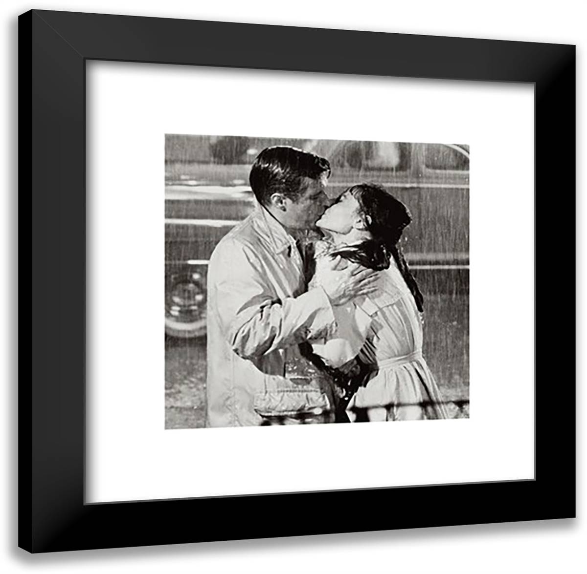 Audrey Hepburn- Breakfast At T 20x20 Black Modern Wood Framed Art Print Poster