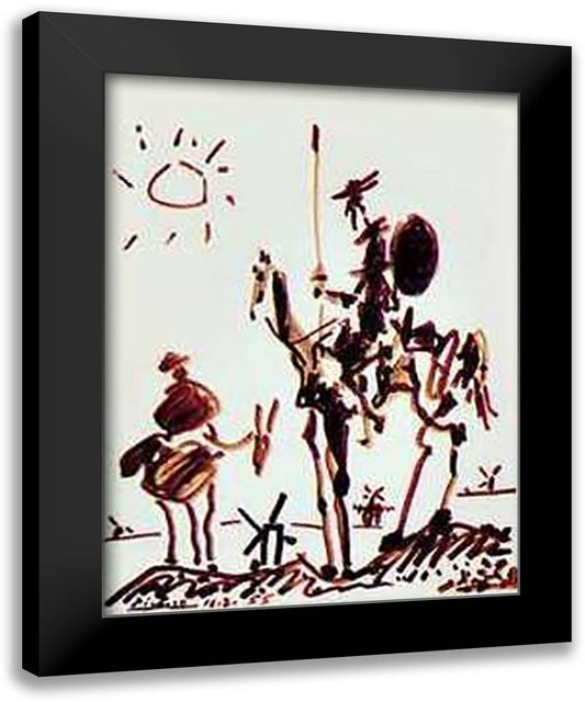 Don Quixote 28x36 Black Modern Wood Framed Art Print Poster by Picasso, Pablo