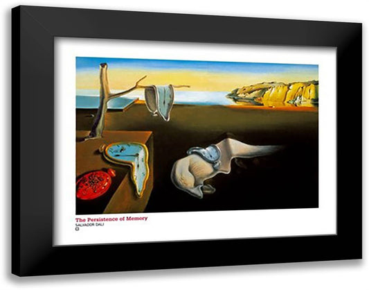 The Persistence Of Memory, c.1931 36x28 Black Modern Wood Framed Art Print Poster by Dali, Salvador